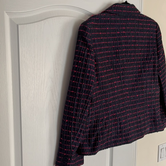 ESCADA LADIES BLUE PINK TWEED JACKET-42-EUC - Picture 7 of 12